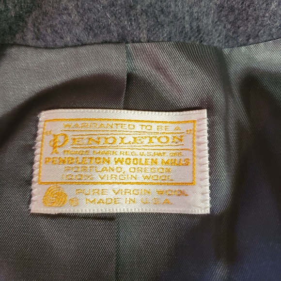 PENDLETON 100% Virgin Wool Gray Suit Jacket - Picture 5 of 8